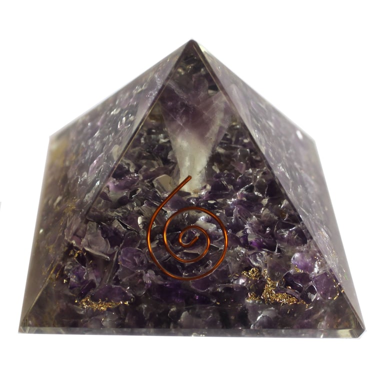 70mm Orgonite Pyramid Angel - Lrg Crystal Healing Energy Booster