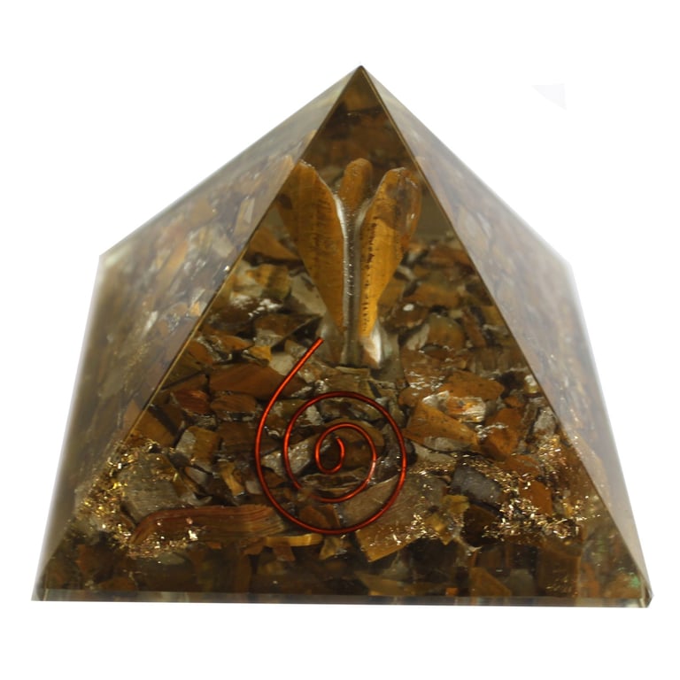 70mm Orgonite Pyramid Angel - Lrg Crystal Healing Energy Booster