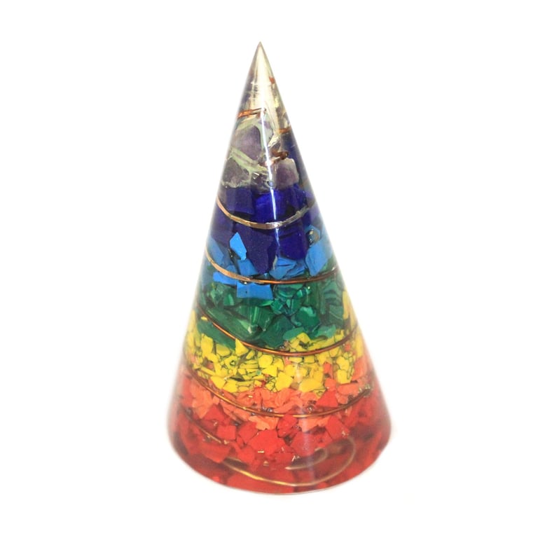 80mm Orgonite Cone (Multichip) - Energy Balancing Device by Your Brand Name