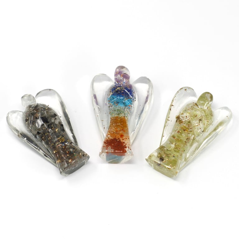 50mm Orgonite Angel (Gemchips & Copper) - Energy Balancer by Your Brand