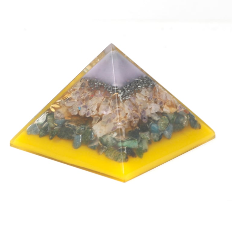 70mm Gold Base Organite Pyramid Tree - Lrg Model by Unspecified Brand