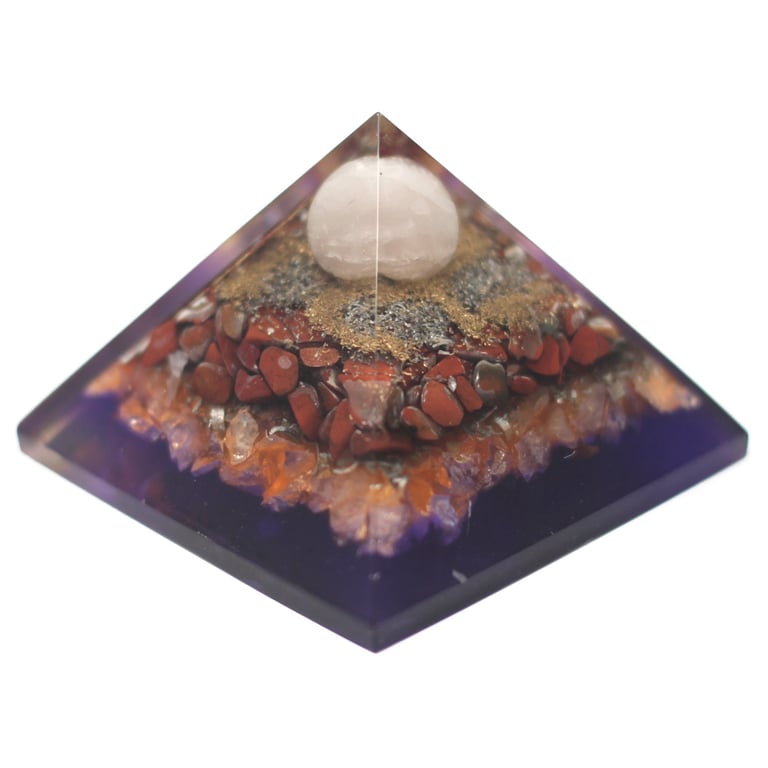 80mm Organite Pyramid - Peacock Design - Lrg (Brand Name)