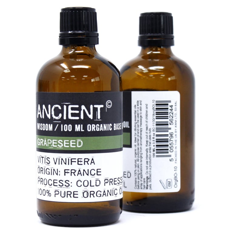 Organic Grapeseed Base Oil - 100 Pure & Natural - Brand Name (if available)