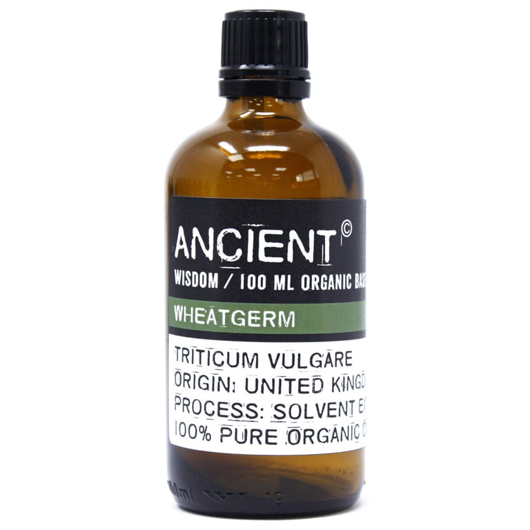 Organic Wheatgerm Base Oil (100ml) - Cold-Pressed, Pure & Nutritious