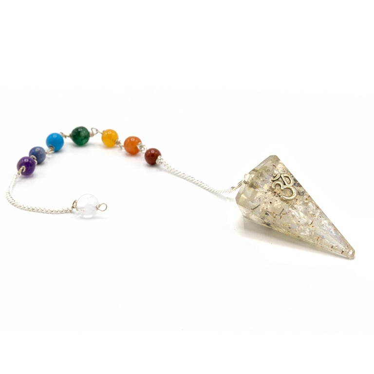Orgonite Chakra Pendulum - Om for Energy Healing and Spiritual Protection