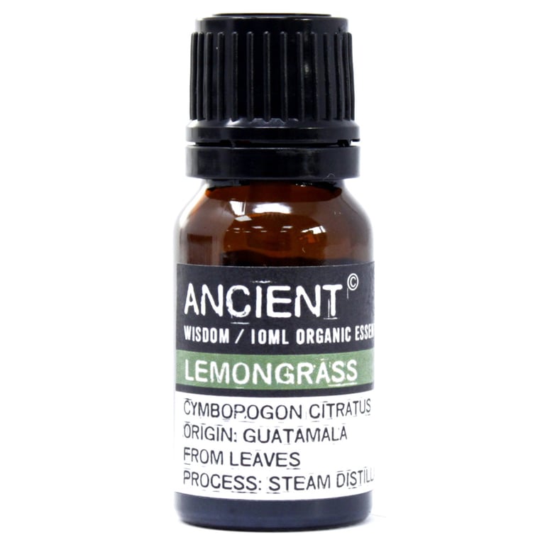 Organic Lemongrass Essential Oil 10ml - Pure Aromatherapy Oil