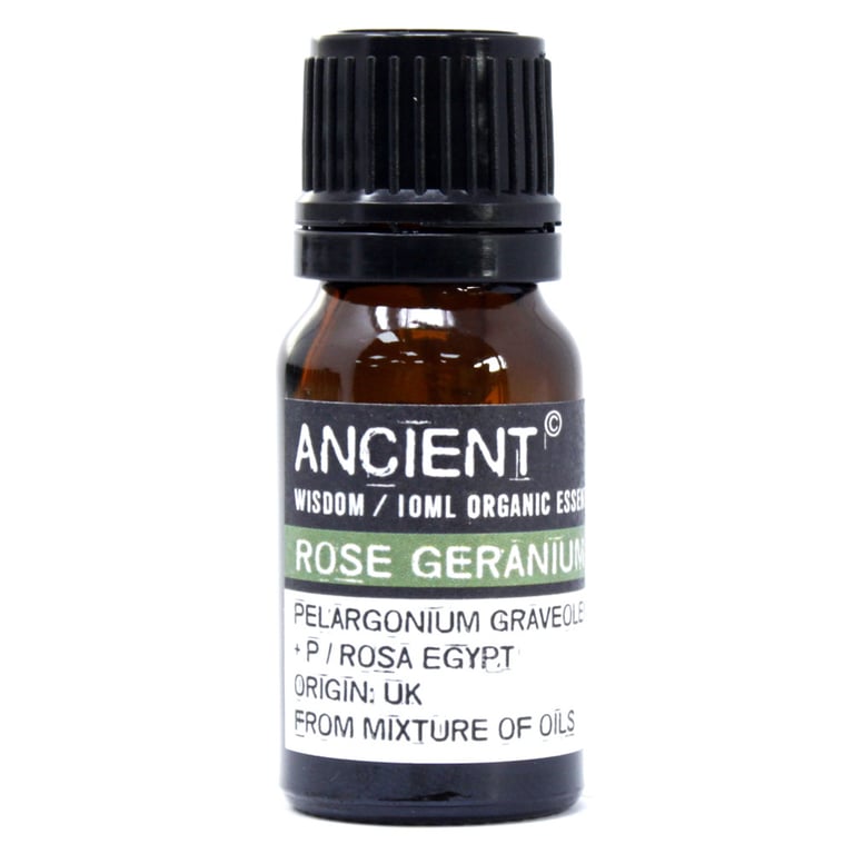 Organic Rose Geranium Essential Oil (10ml) - Aromatic & Pure - Brand Name Here