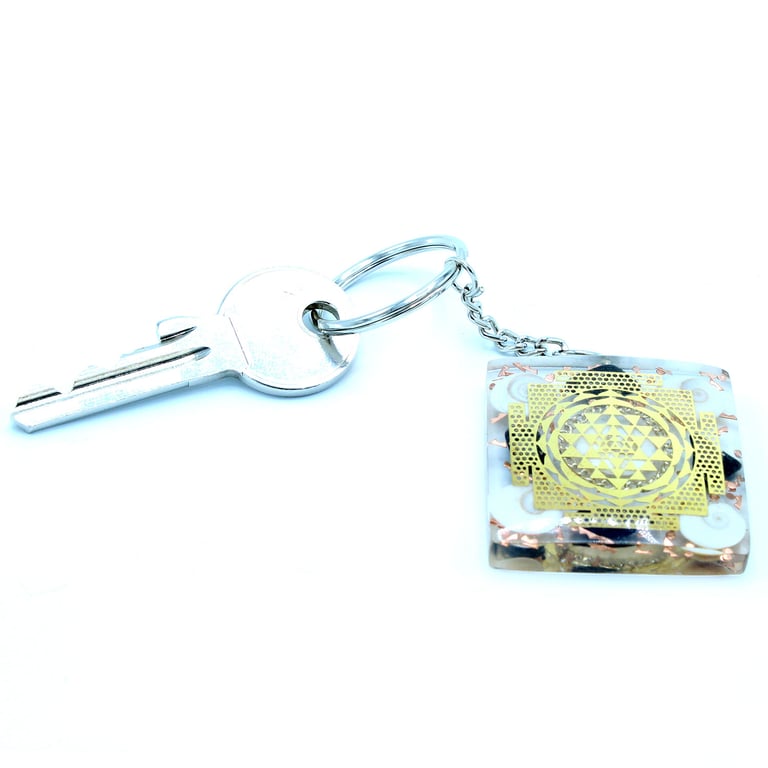Orgonite Tourmaline Protector Keyring - Home Energy Protection and Natural Defense