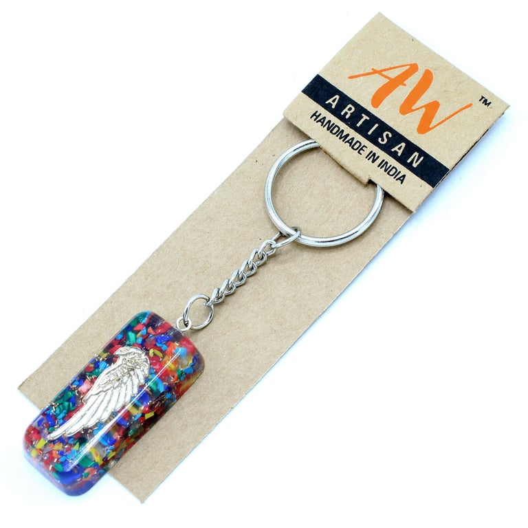 Orgonite Power Keyring - Guardian Protection Orgone Energy Keychain for Safe and Harmonious Existence
