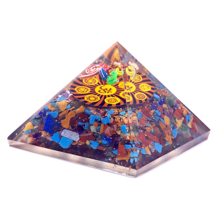 Orgonite Pyramid (70 mm) - Om Chakra Energy Balancer