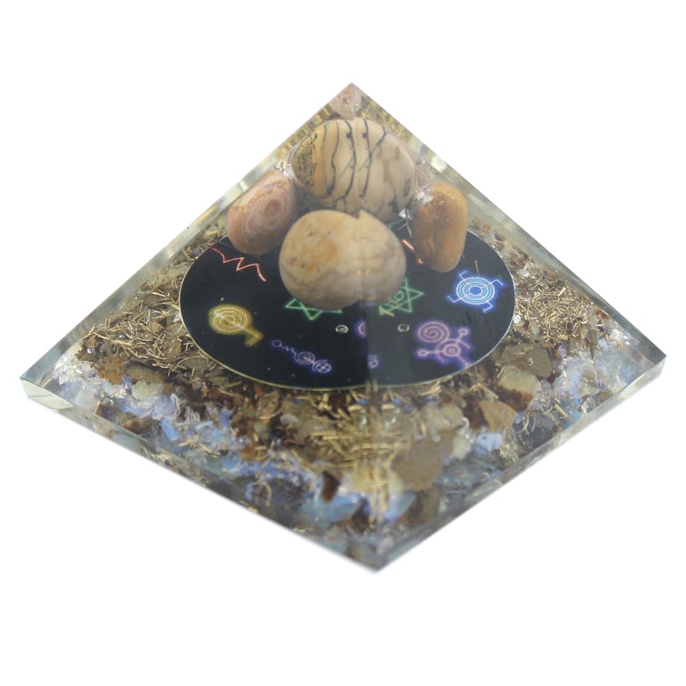 70mm Orgonite Pyramid (Reiki Infused) - Midnight Edition