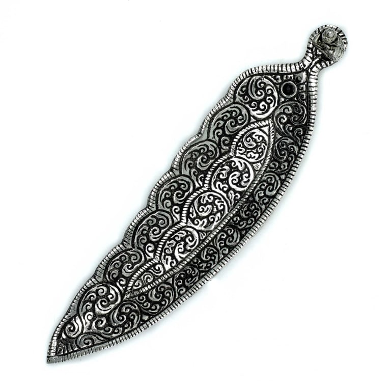 Polished Aluminium Long Shaped Buddha Incense Holder - 23cm Home Decor