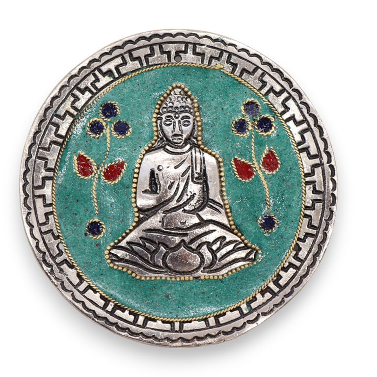 Buddha Green Decor Meditation Incense Holder with Stand