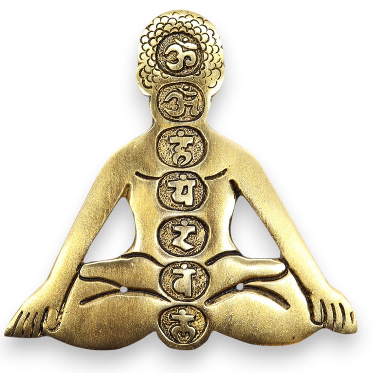 Gold Aluminum Seven Chakra Yoga Incense Holder - Meditation Accessory for Home & Mindfulness Practice