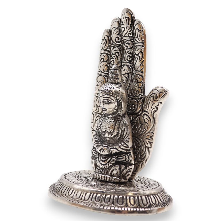 Hand-Crafted Ceramic Buddha Incense Holder for Meditation and Spiritual Practices