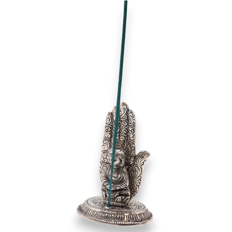 Hand-Crafted Ceramic Buddha Incense Holder for Meditation and Spiritual Practices