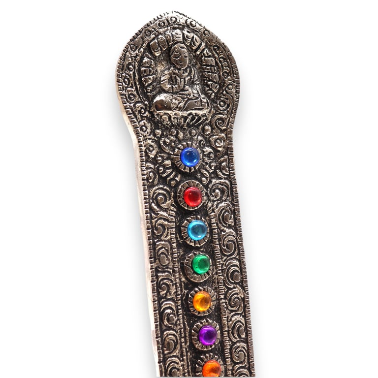 7 Chakra Tower Buddha Incense Holder - Spiritual Balance and Meditation Aid