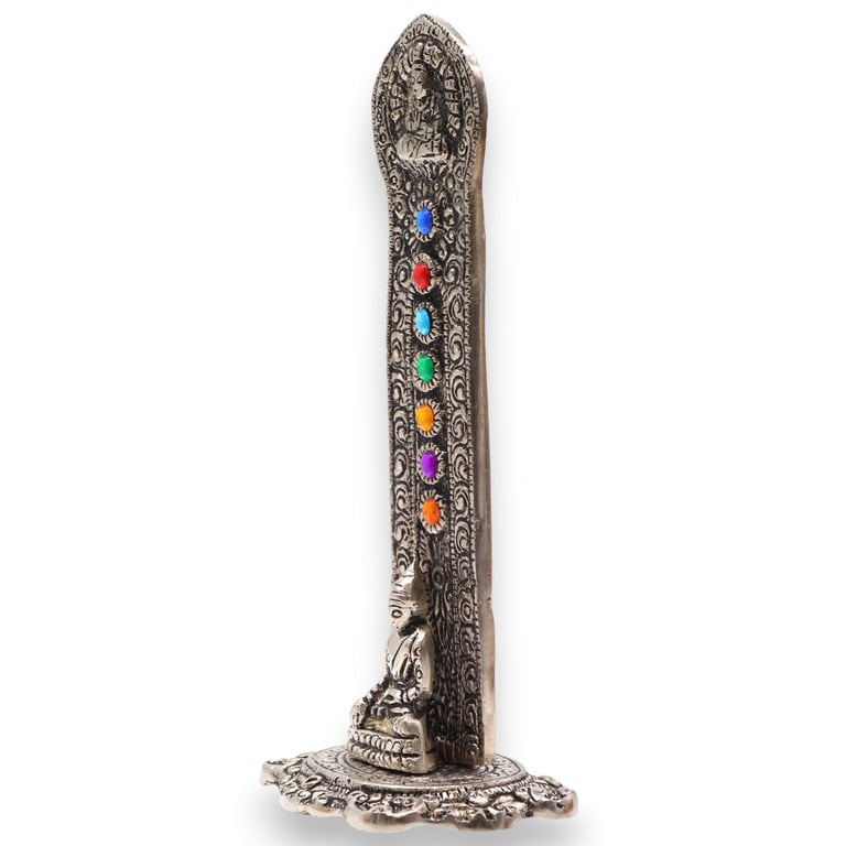 7 Chakra Tower Buddha Incense Holder - Spiritual Balance and Meditation Aid