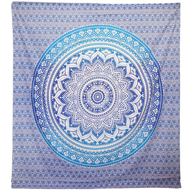 Umrao Mandala Blue Wall Hanging Boho Beach Spread Decor