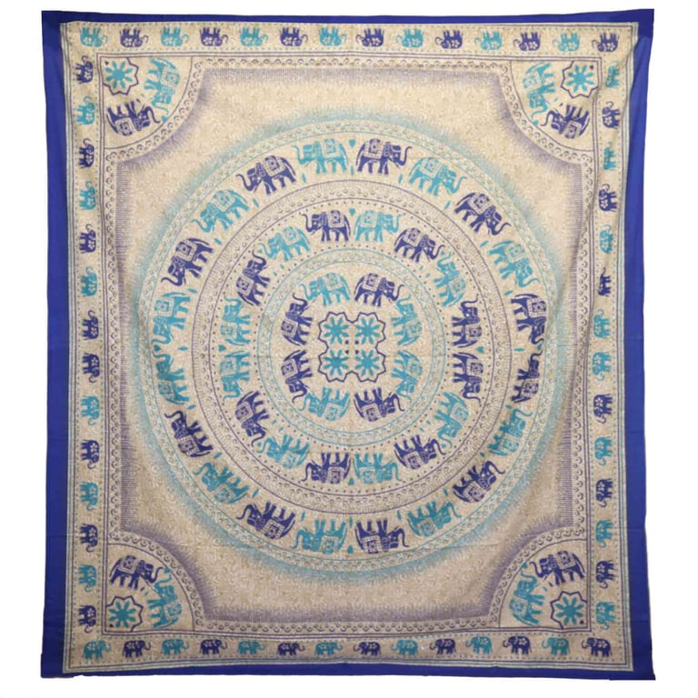 Wall Art - Blue Elephant Mandala Design - Home Decor (BrandName)