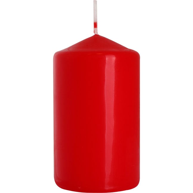60x100mm Red Pillar Candle - Elegant Home Decor Accent