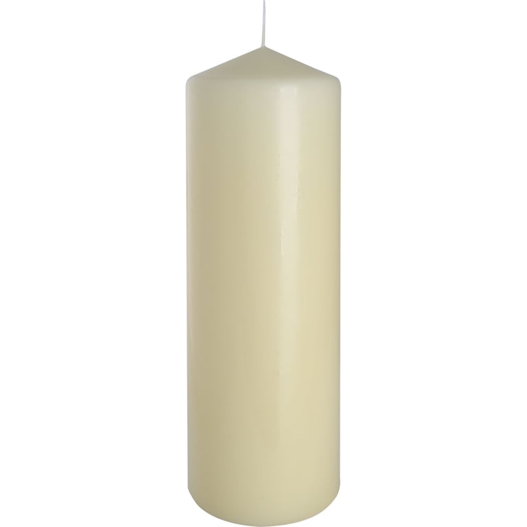 80x250mm Ivory Pillar Candle - Large Scented Home Decor (Pillar Candle 80x250mm)