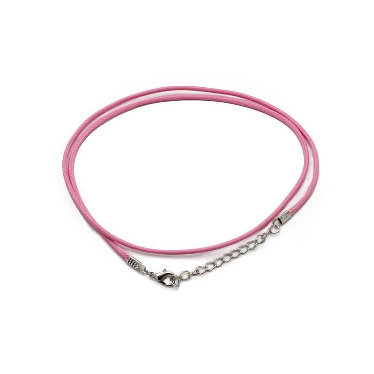 Waxed Pendant Cord 2mm x 55cm Pink Fashion Jewelry Accessory