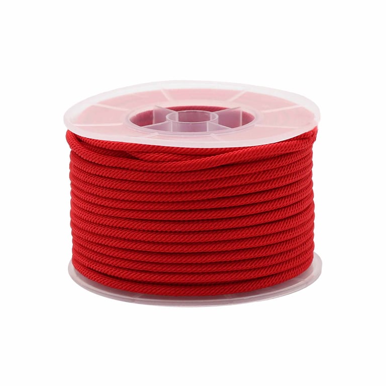 Bulk 3mm Red String Roll - 17m Long, Perfect for Crafting and DIY Projects