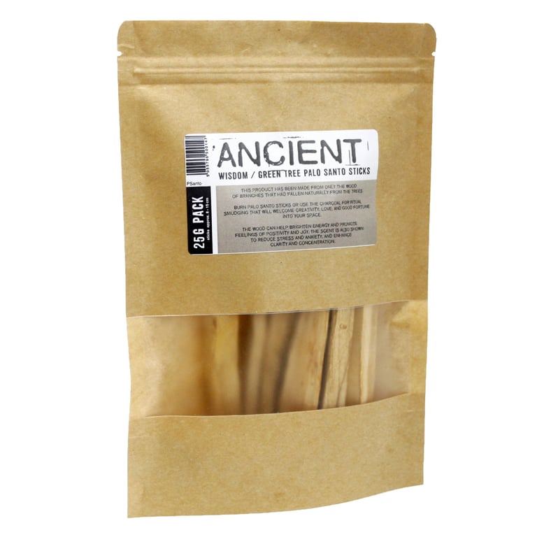 Green Tree Palo Santo Sticks - 25g Natural Burning Incense Sticks Pack of 3-4 Sacred Wood Aromatherapy Sticks