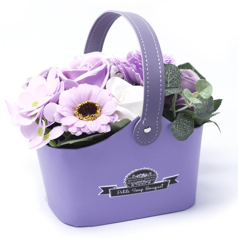 Soft Lavender Bouquet Petite Basket - Elegant Floral Gift for Weddings & Special Occasions