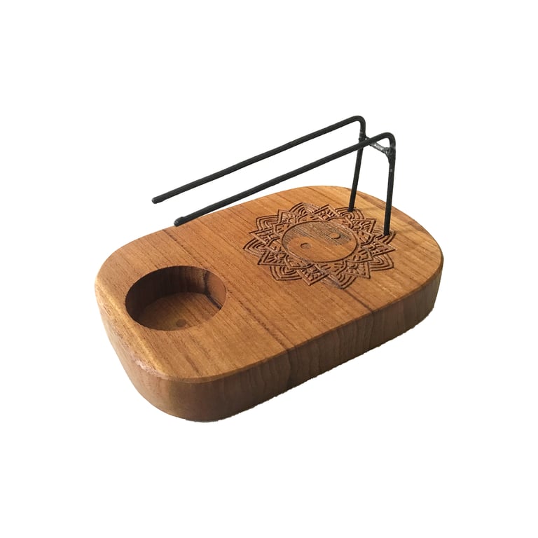 Teak Wood Palo Santo Heater (Yin & Yang Design) - Aromatic Diffuser by Brand/Model
