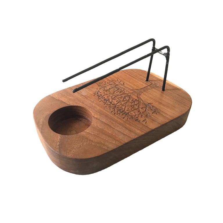 Teak Wood Palo Santo Heater - Tree of Life Design (Brand Name)
