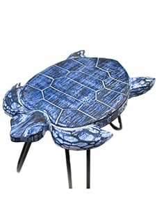 3 Piece Albasia Wood Turtle Plant Stand Set