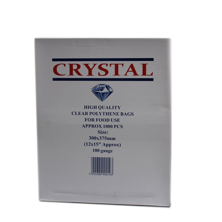12 x 15 inch Poly Bags - Heavy-Duty, Transparent, Brand Name Here