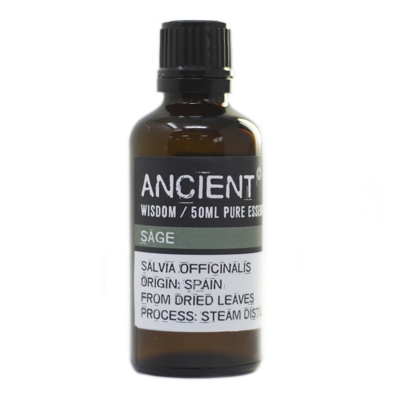 50ml Glass Bottle - Aromatherapy Sage Oil - Sage (Brand)