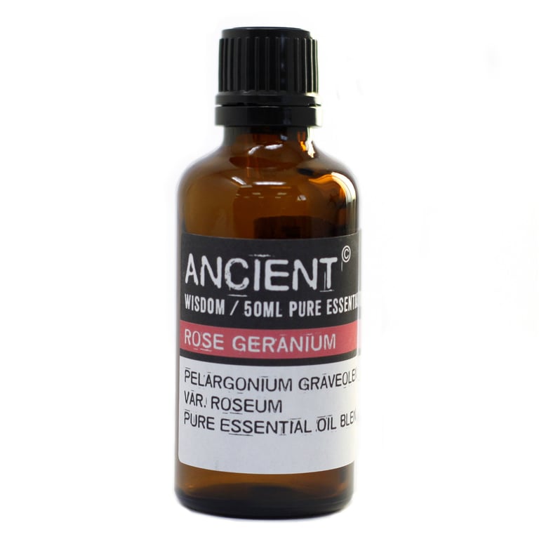50ml Rose Geranium Essential Oil - Aromatherapy & Skincare Boost, Pure & Natural
