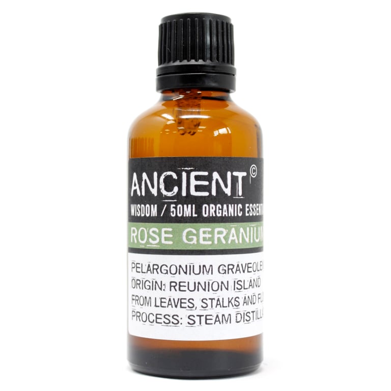 Organic Essential Oil (Rose Geranium) - Aromatherapy & Skincare - 50ml