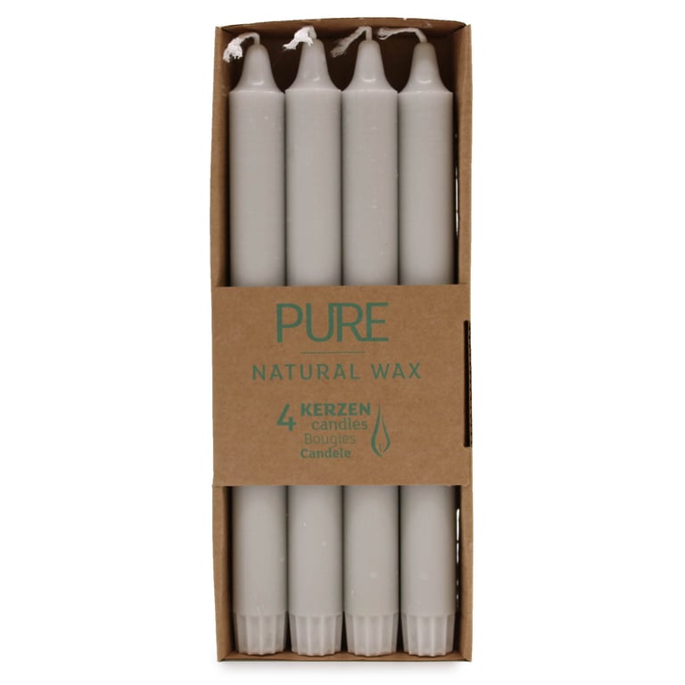 Natural Wax Dinner Candle (Silver Grey) - Pure & Sustainable by XXBrandXX