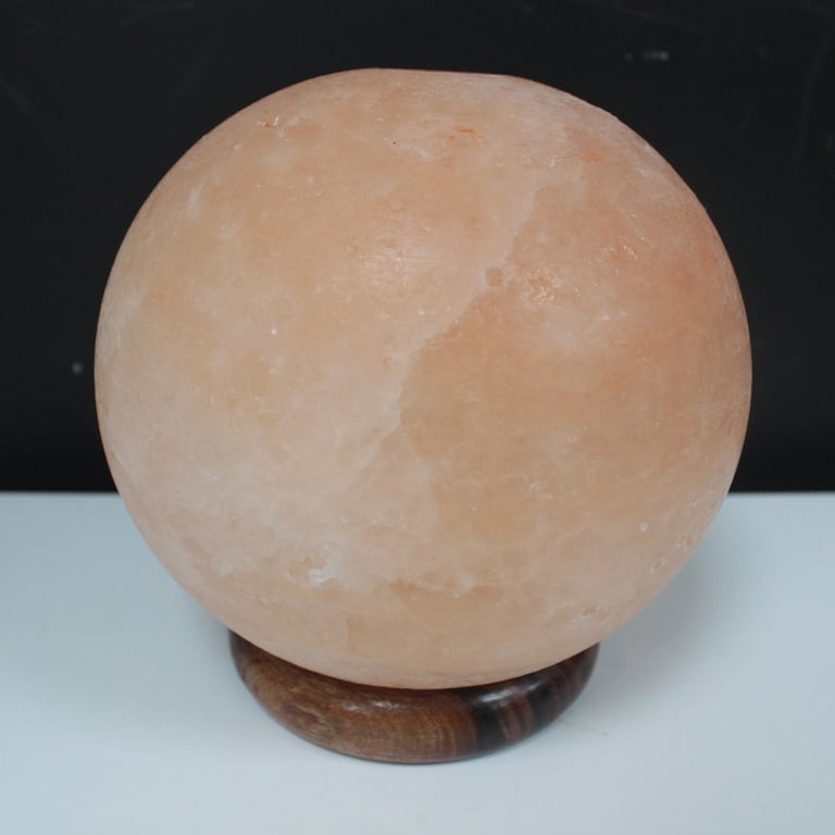 Natural Wooden Salt Lamp Ball - Large Base, Premium Quality