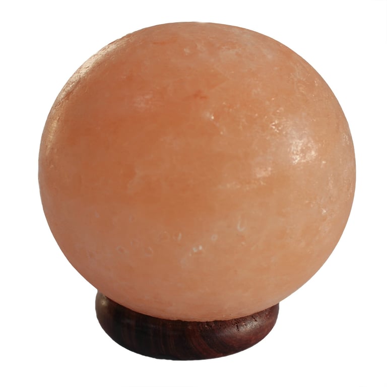Natural Wooden Salt Lamp Ball - Large Base, Premium Quality