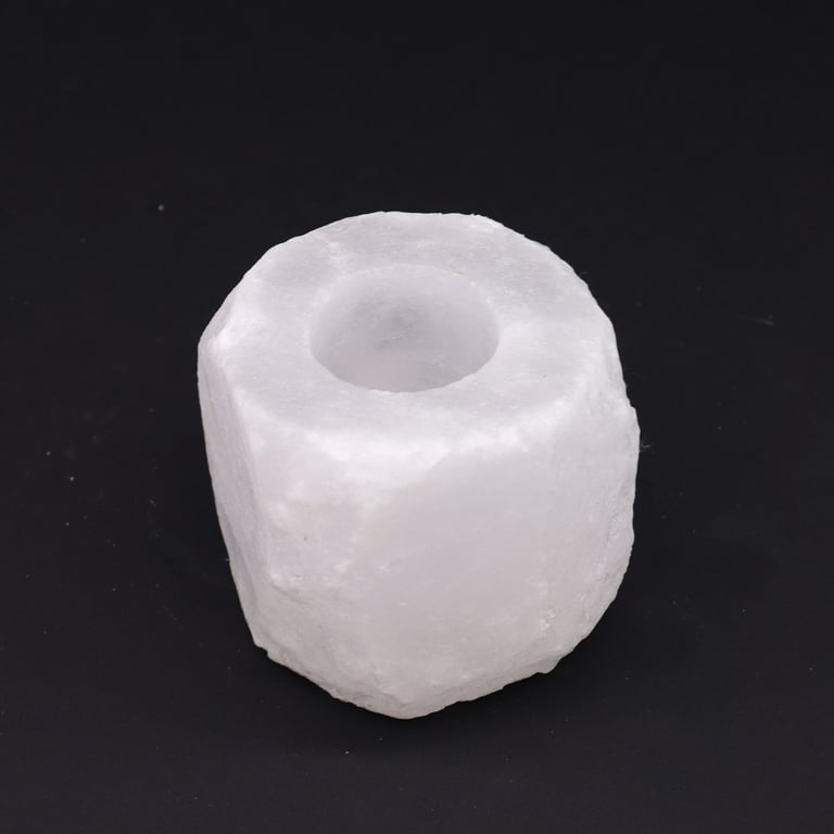 Himalayan Salt Crystal Rock Candle Holder - Natural Home Decor & Meditation Stone
