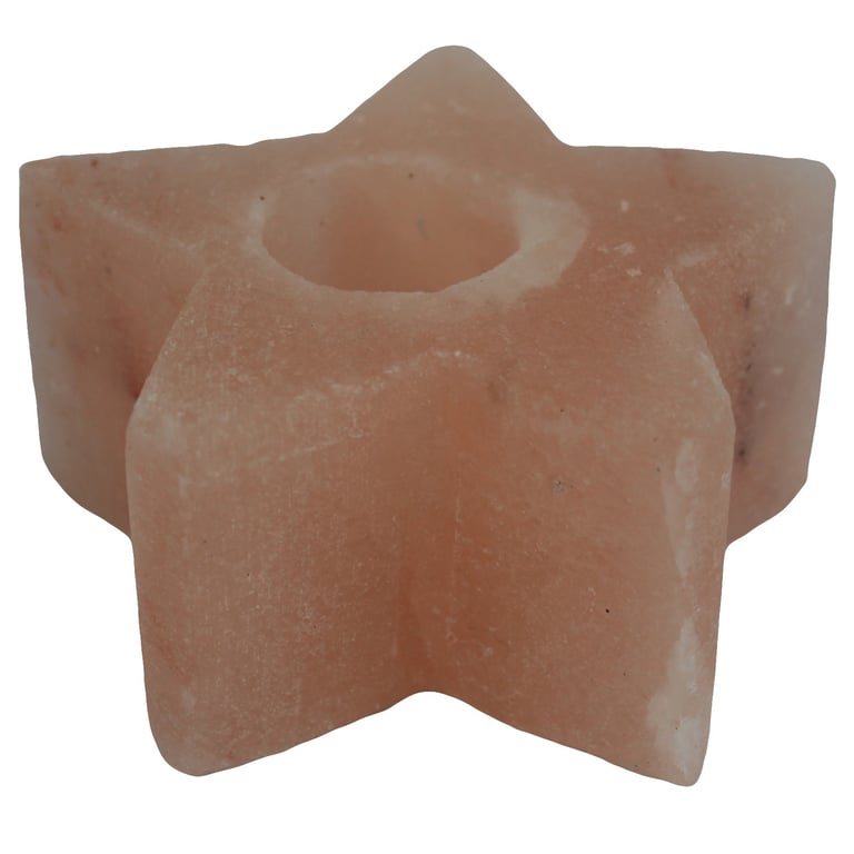 Star-Shaped Salt Candle Holder - Decorative & Functional