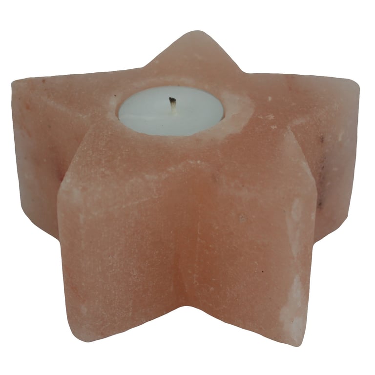 Star-Shaped Salt Candle Holder - Decorative & Functional