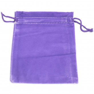 Purple Velvet Pouch - 10x12cm Luxury Travel Makeup Organizer and Cosmetic Case