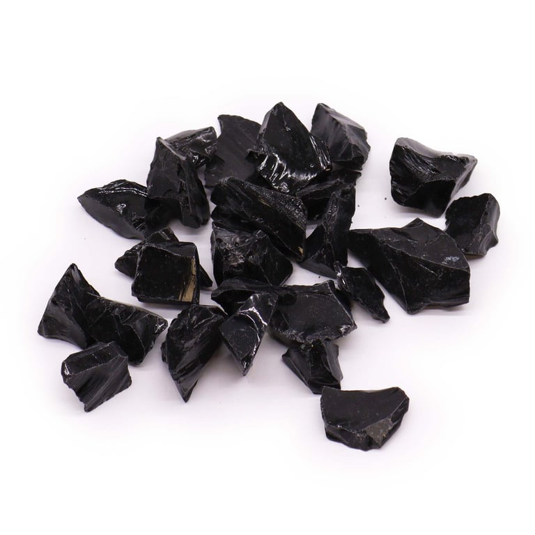 500gm Raw Black Agate Crystal for Meditation and Energy Healing