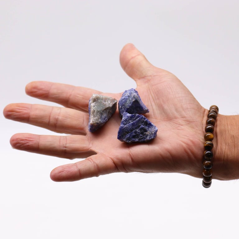 500gm Sodalite Raw Crystals - Healing & Calming Properties