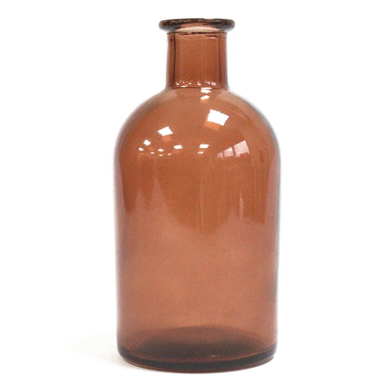 250ml Antique Round Amber Essential Oil Diffuser Bottle for Home Fragrance