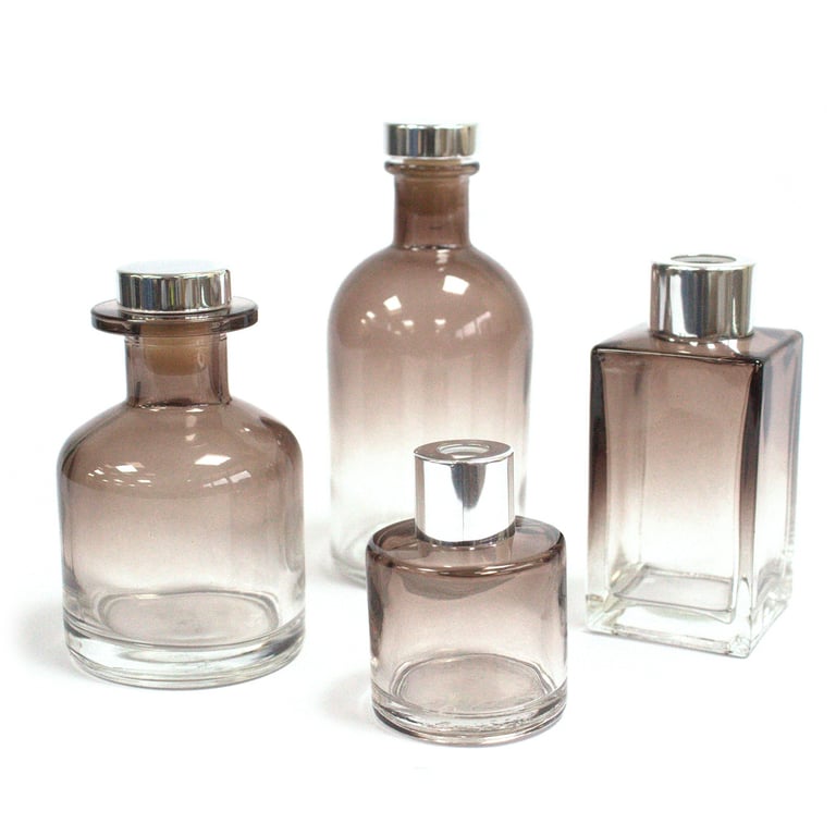 250 ml Antique Style Round Reed Diffuser Bottle - Charcoal Aromatic Home Fragrance