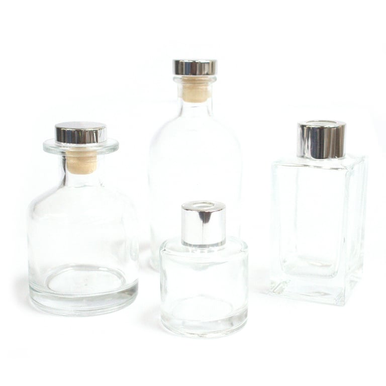 140 ml Clear Round Essential Oil Diffuser Bottle - Home Fragrance Reed Diffuser Set