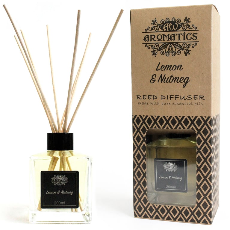 Reed Diffuser - Lemon & Nutmeg Essential Oil - 200ml (Brand Name)
